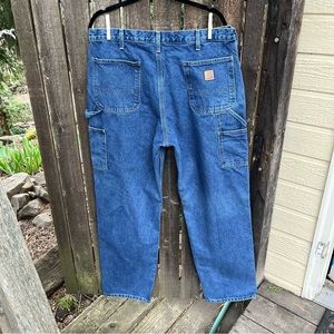 Carhartt Men’s B237 DST Original Fit Signature Denim Dungaree Jeans 38 X 34